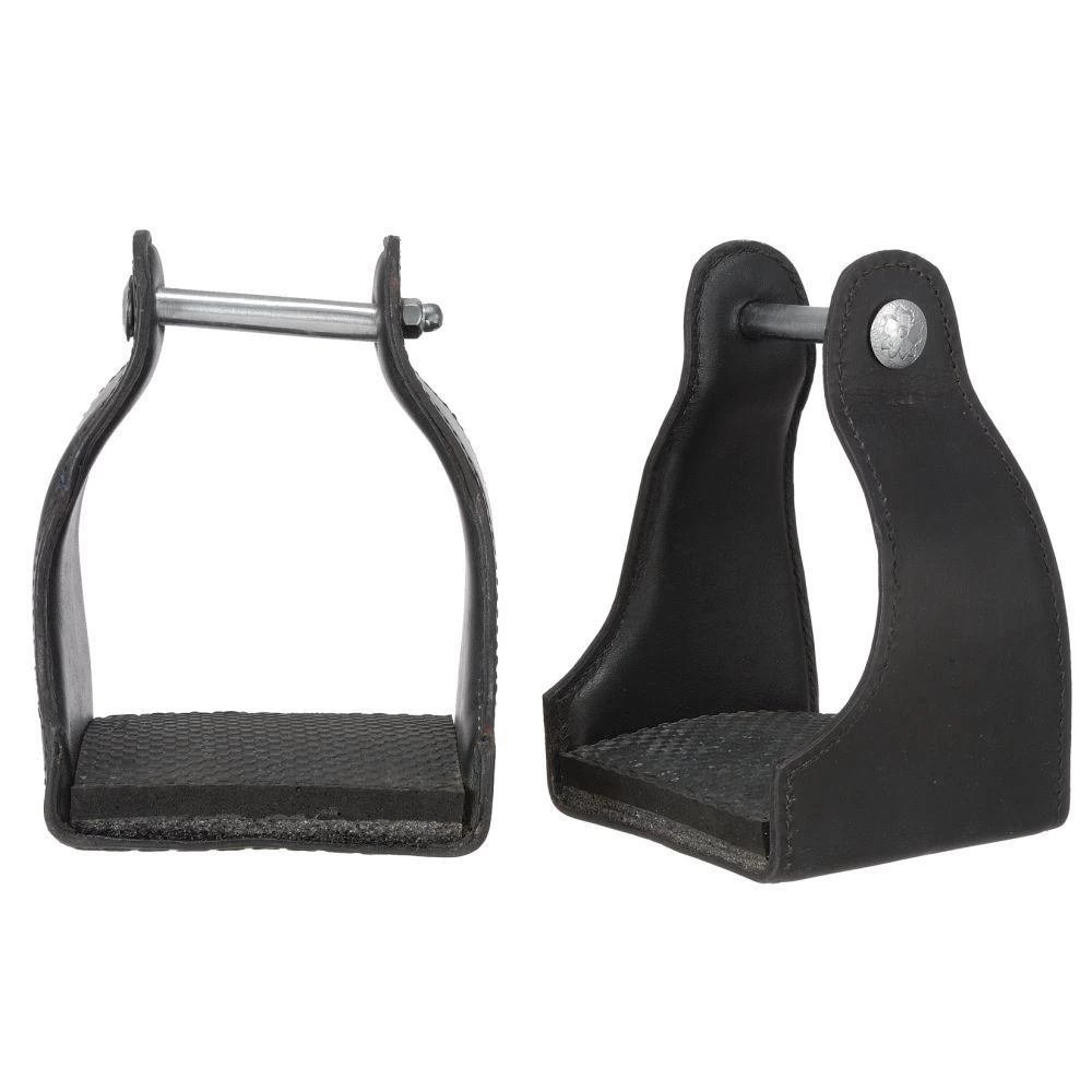 Tough 1 Leather Cushioned Trail Stirrups
