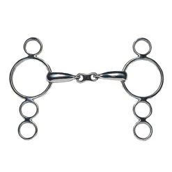 Korsteel Stainless Steel French Link 3 Ring Dutch Gag Bit