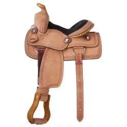 Tough 1 Youth Cowboy Roughout Saddle With Barbwire Tooling