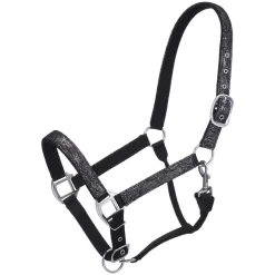 JT International Adjustable Nylon Halter With Floral Foil Overlay