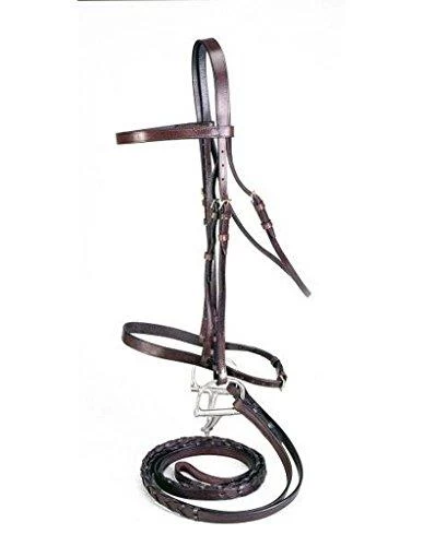 Silver Fox Full Laced Rein Snaffle Bridle - Image 2