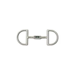 Toklat Stainless Steel Slow Twist Dr. Bristol Snaffle Hunt Dee Bit With 3 3/4" Rings