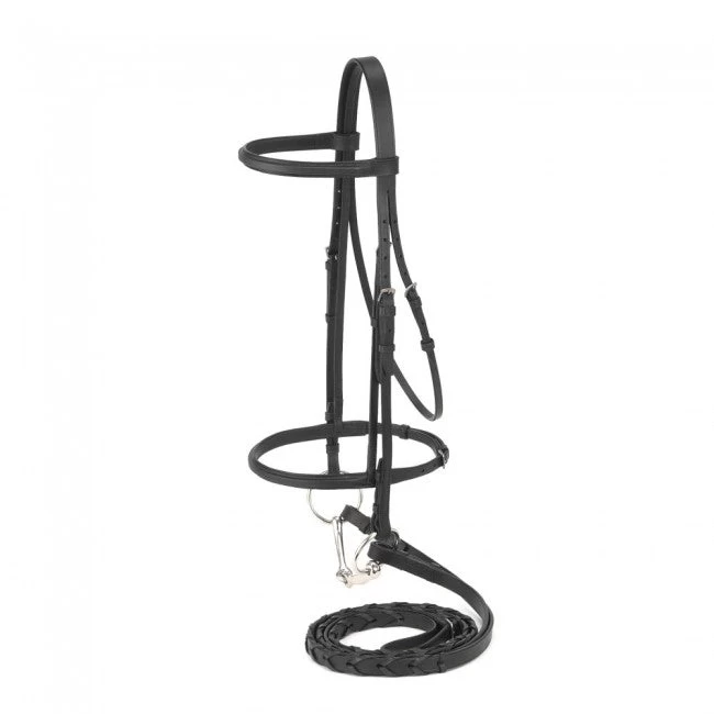Silver Fox Square Raised Snaffle Bridle - Image 2