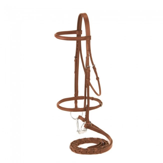 Silver Fox Square Raised Snaffle Bridle - Image 3