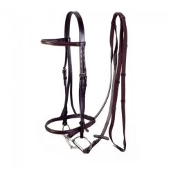 Silver Fox Raised Snaffle Bridle With Web Reins
