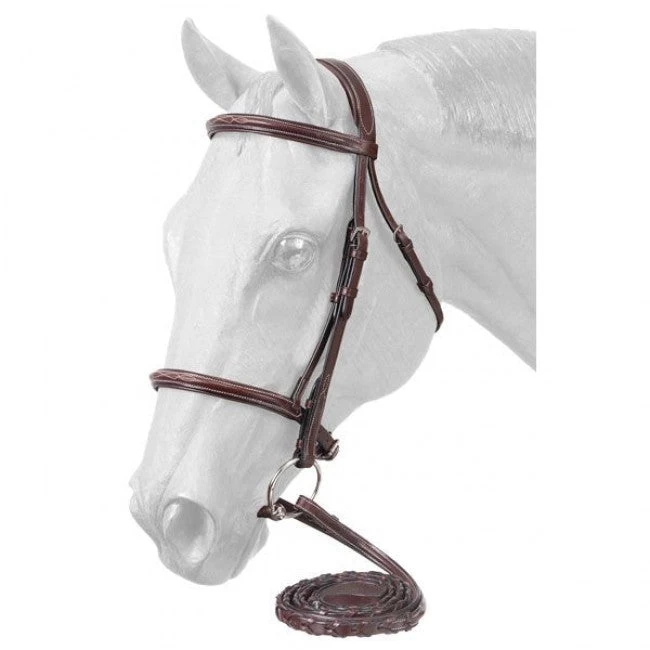 Premium Padded Fancy Stitched Raised English Bridle With Raised Detail