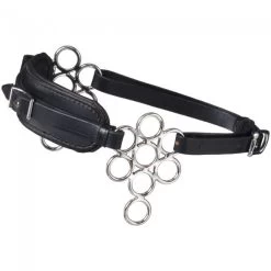 Tough 1 Stainless Steel Leather Nose Multi-Ring Hackamore