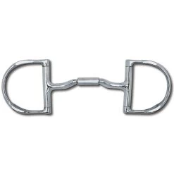 Myler English Pony Dee With Hooks With Stainless Steel Forward Tilt Ported Barrel