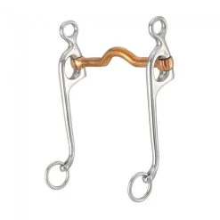 Kelly Silver Stainless Steel Swivel Cheek Copper Low Port Mouth Bit