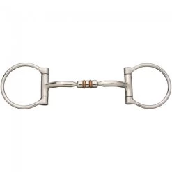 Tough 1 3-Piece Stainless Steel D Ring Bit With Tongue Relief & Copper Inlay