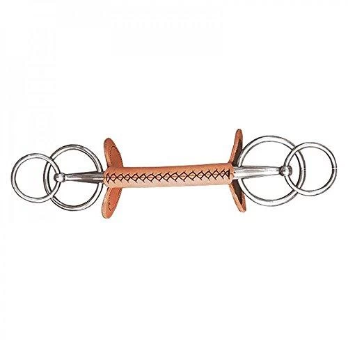 Finntack Leather Covered Mullen Double Ring Driving Bit