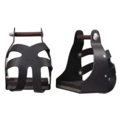 Tough 1 Metal Endurance Stirrups With Leather Guard