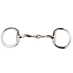 Korsteel Stainless Steel Slow Twist Eggbutt Snaffle Bit