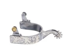 Tough 1 Sweet Iron Spurs With Silver Leaf Overlay