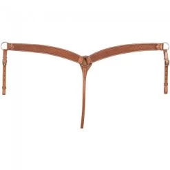 Tough 1 Basket Stamped Premium Cowhide Curved Breastcollar