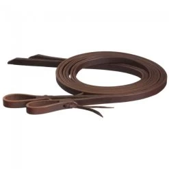 Tough 1 Premium Harness Leather Split Reins With Waterloop Tie Ends