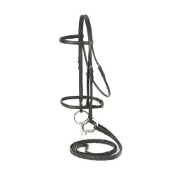 EquiRoyal Raised Draft Horse Snaffle Bridle