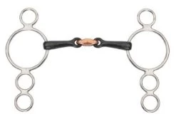 Shires 3 Ring Dutch Gag With Lozenge Sweet Iron Mouth Bit