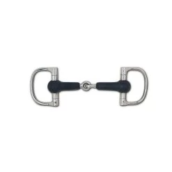 Toklat Soft Rubber Mouth Snaffle Dee Bit With 3" Rings
