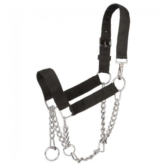 Tough 1 Nylon Mule Halter With Draw Chain