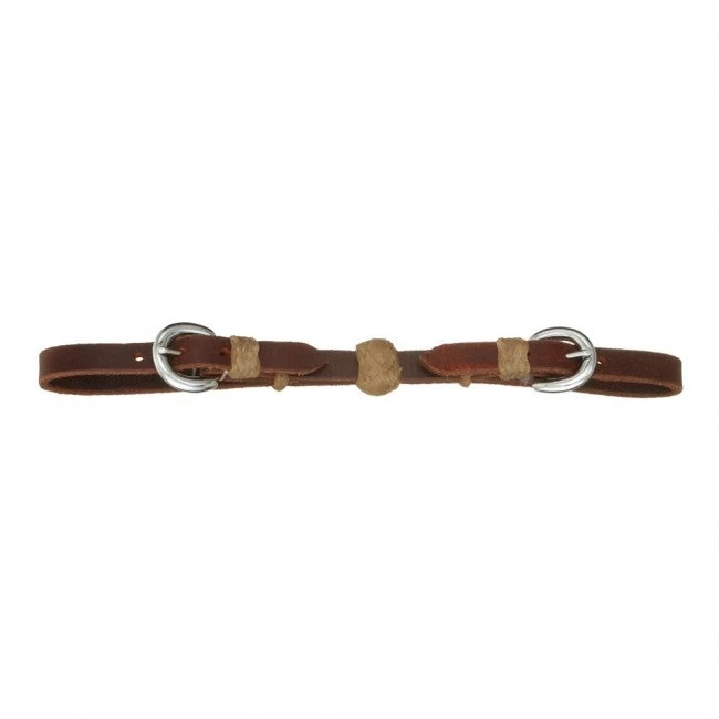 Royal King Leather Curb Strap With Rawhide Ball