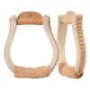 Tough 1 Leather Laced 1" Wide Rawhide Oxbow Stirrups With 3" Neck