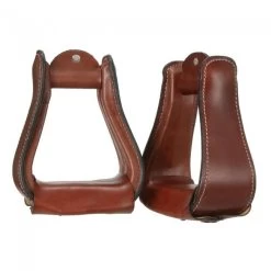 Tough 1 Wide Leather Covered Stirrups