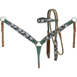 Tough 1 Printed Brow Headstall And Breastcollar Set