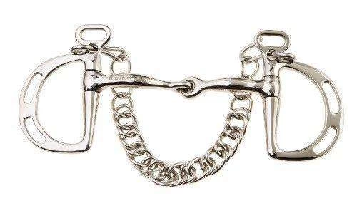 Korsteel Stainless Steel Jointed Slotted Kimblewick Bit