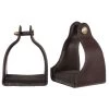 Tough 1 1" Leather Covered Padded Endurance Stirrups With 4 1/2" Tread