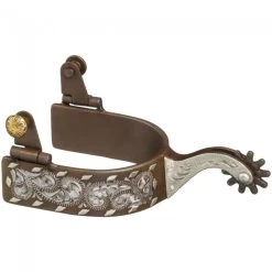Tough 1 Antique Brown Engraved Buckstitch Spurs