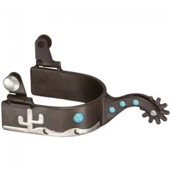 Tough 1 Antique Brown Cactus/Turquoise Spurs