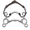 Myler 2-Ring Combination Bit Low Port Comfort Snaffle With Rawhide MB 04