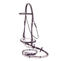 Silver Fox Padded Snaffle Bridle With Super Grip Reins