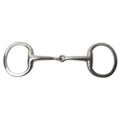 Korsteel Stainless Steel Featherweight Dee Ring Snaffle Bit