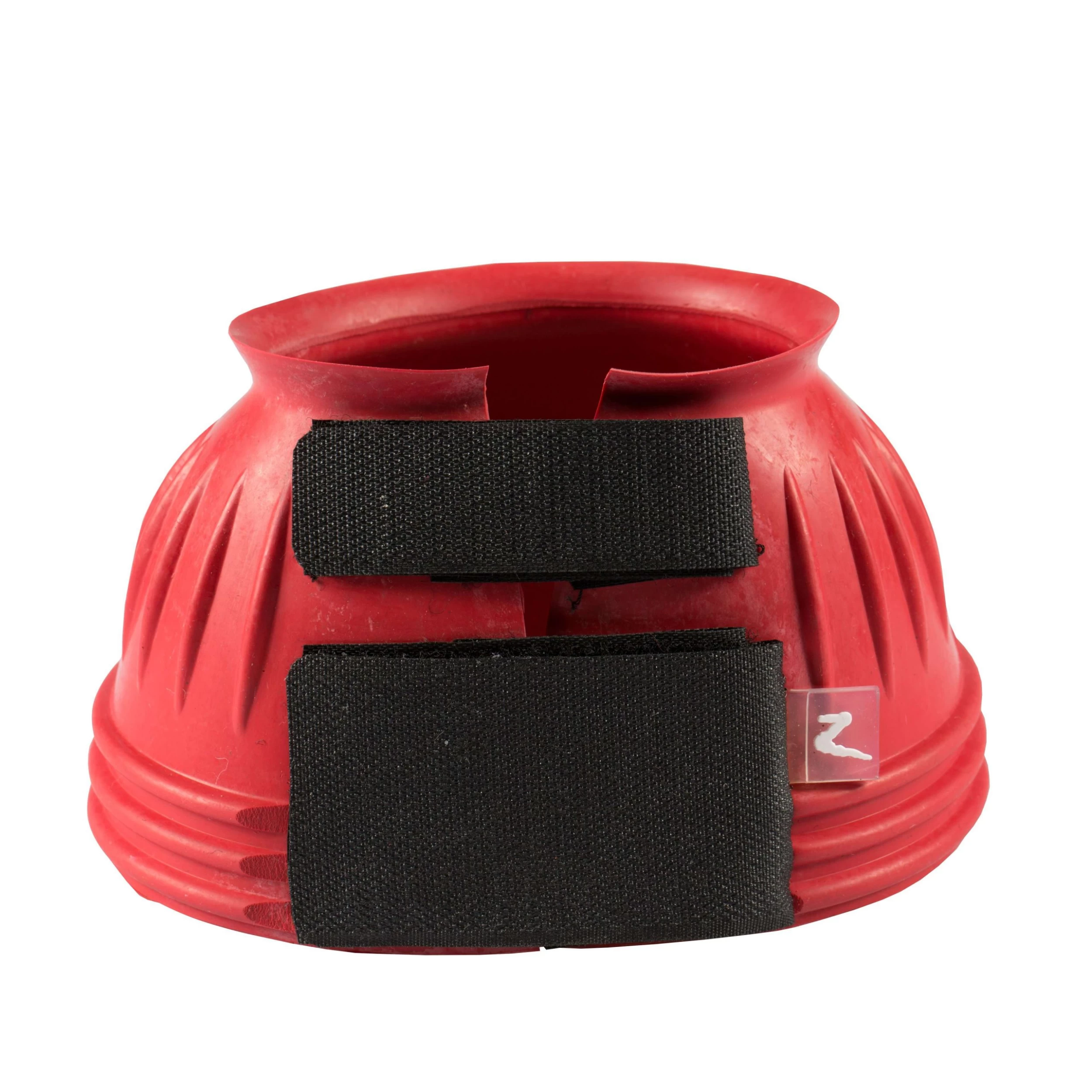 Horze Double Closure Ribbed Rubber Bell Boots - Image 4