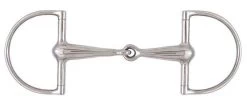Korsteel Stainless Steel Thick Hollow Mouth Hunter Dee Ring Snaffle Bit