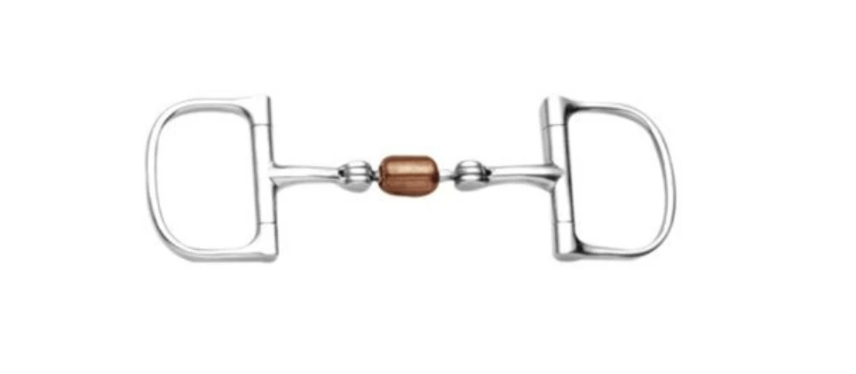Korsteel Stainless Steel Copper Roller Mouth Dee Ring Snaffle Bit