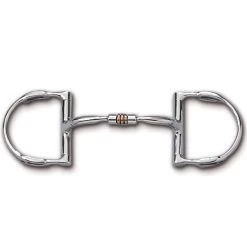 Myler Dee With Hooks With Stainless Steel Comfort Snaffle With Copper Roller