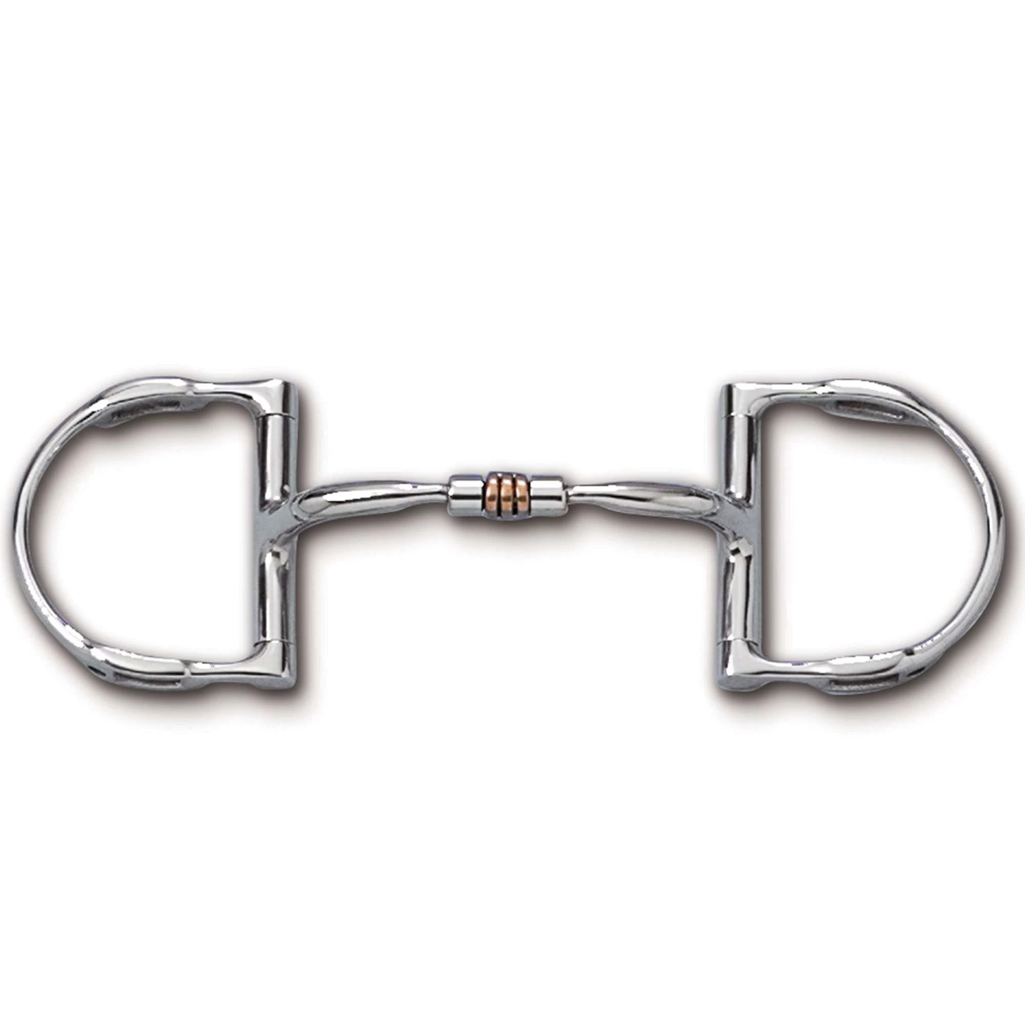 Myler Dee With Hooks With Stainless Steel Comfort Snaffle With Copper Roller