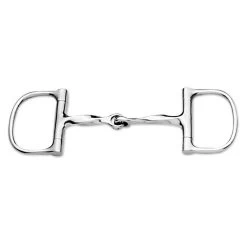 Korsteel Stainless Steel Slow Twist Dee Ring Snaffle Bit