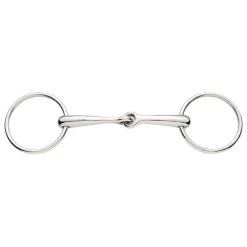 Korsteel Stainless Steel Solid Mouth Jointed 16Mm Loose Ring Snaffle Bit
