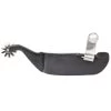 Myler Black Steel Spur With 1 1/4" Band And 10 Point Rowel