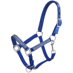 Tough 1 Adjustable Nylon Miniature Halter With Foil/Crystal Overlay