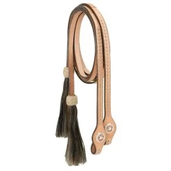 Tough 1 Split Reins With Silver Dots, Star Conchos & Horsehair Tassels
