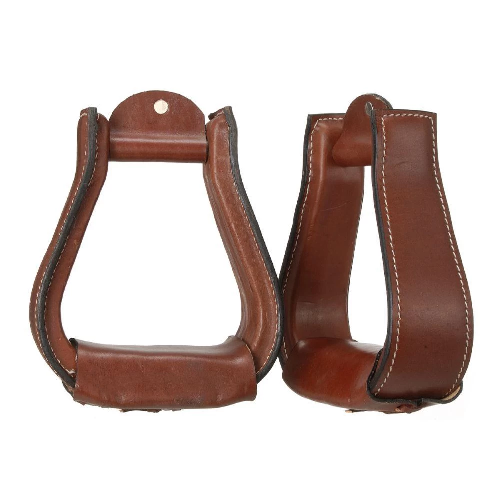 Tough 1 Leather Covered Stirrups