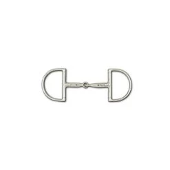 Toklat Stainless Steel Hunt Dee Snaffle Bit With 3 3/4" Rings