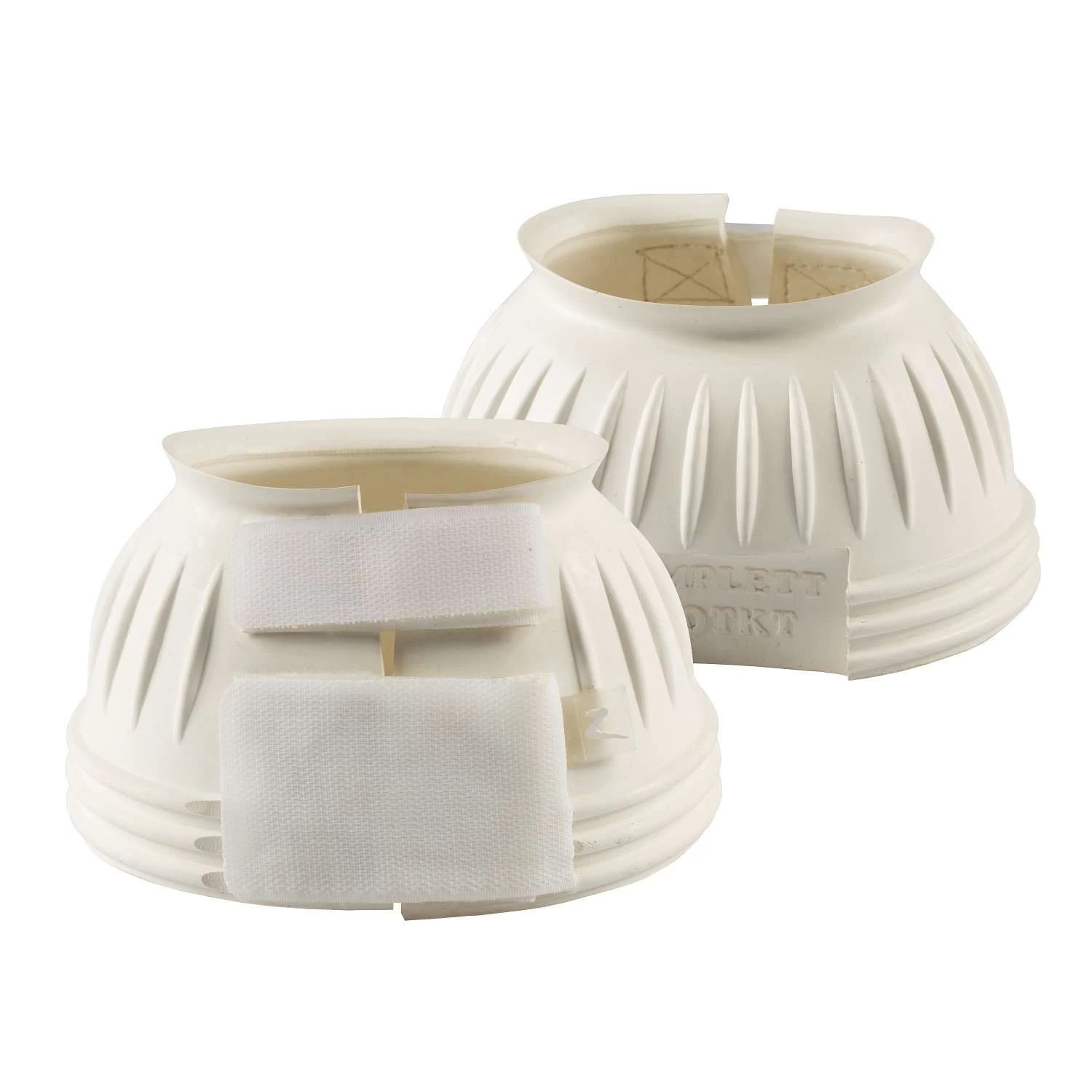 Horze Double Closure Ribbed Rubber Bell Boots - Image 6