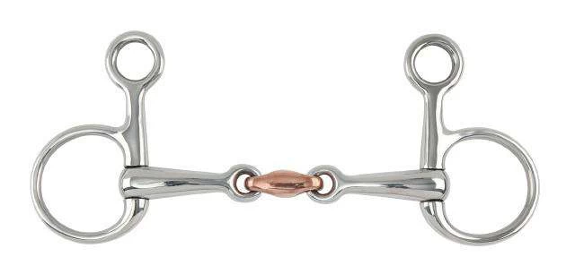 Shires Hanging Cheek, Copper Lozenge Snaffle
