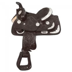 Tough 1 Miniature Western Carved Show Saddle With Silver